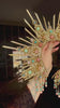 Golden Celestial Halo Crown Turquoise Goddess Bridal Festival Headpiece