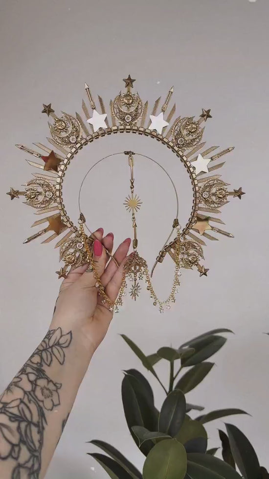 Sagittarius Zodiac Sign, Birthday headband, Birthday crown, Birthday party, Arrows, Gold halo crown, Gifts for her, Birthday gift, boho