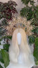 Golden Sunburst Halo Crown, Celestial Wedding Tiara, Festival Goddess Crown, Statement Bridal Headpiece, Luxurious Gold Sun Crown
