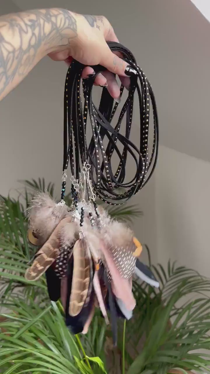 Boho Feather Headband, Natural Festival Headpiece, Handmade Bohemian Hair Accessory, Statement Carnival Costume Headband