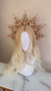 Gold Halo Crown, Celestial Goddess Headpiece, Festival Tiara, Luxury Bridal Halo, Maternity Photoshoot, Statement Crown, Divine Headpiece