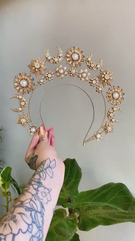 Angel Halo Crown, Halo, Celestial, Moon Child, Halo Headband, Halo Headlights, Crown, Gold Halo, Headpiece, Wedding Crown, Headband