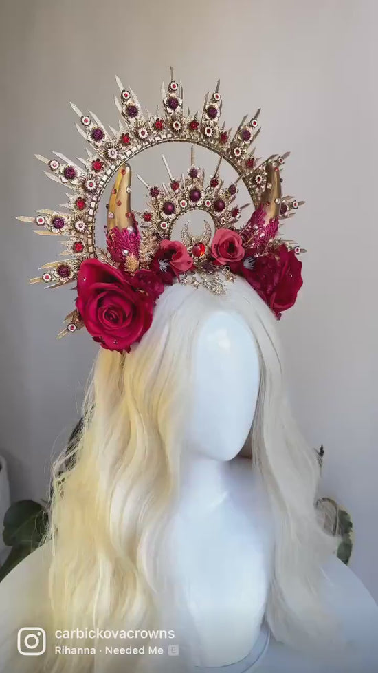 Taurus Zodiac Sign Birthday Headband B-day Crown Headband Zodiac Signs Party Horns Crown Gold Halo Crown Halo Headlights B-day Party