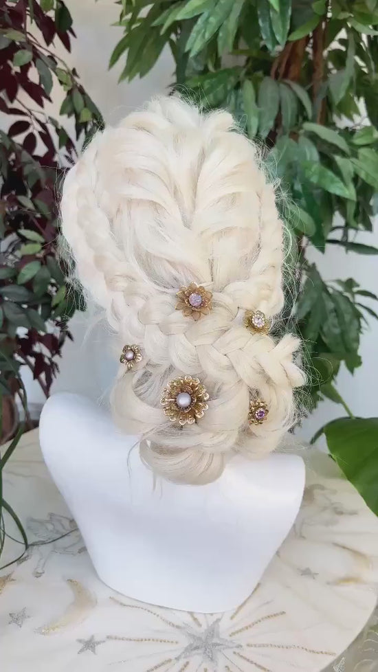 Boho Hairpins Flower Hair Comb Wedding Flowers Lavender Flowers In Hair Boho Bride Lavender Flower Crown Boho Chic Style Flower Hairpins