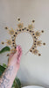Gold halo crown with black stones, Halo headpiece, Festival crown, Festival headpiece, Wedding crown, Halo crown, Halloween costume, Fairy