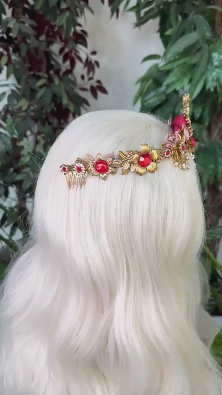 Cancer Zodiac Signs jewellery Cancer crown Headband Headpiece Tiara Diadem Halloween Flower crown Burning man Accessories Birthday crown