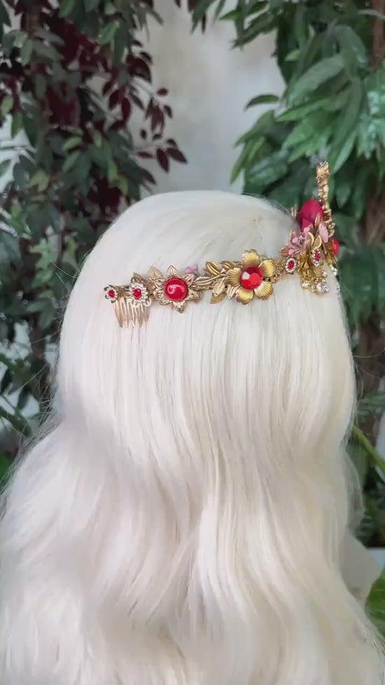 Cancer Zodiac Signs jewellery Cancer crown Headband Headpiece Tiara Diadem Halloween Flower crown Burning man Accessories Birthday crown