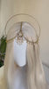 Golden Halo Bridal Crown, Wedding Headpiece, Celestial Tiara, Pearl Halo Crown, Goddess Bridal Accessory, Gold Bridal Hairpiece, Headband