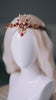 Scorpio Zodiac Tiara Burgundy Crystal Headpiece Celestial Goddess Crown