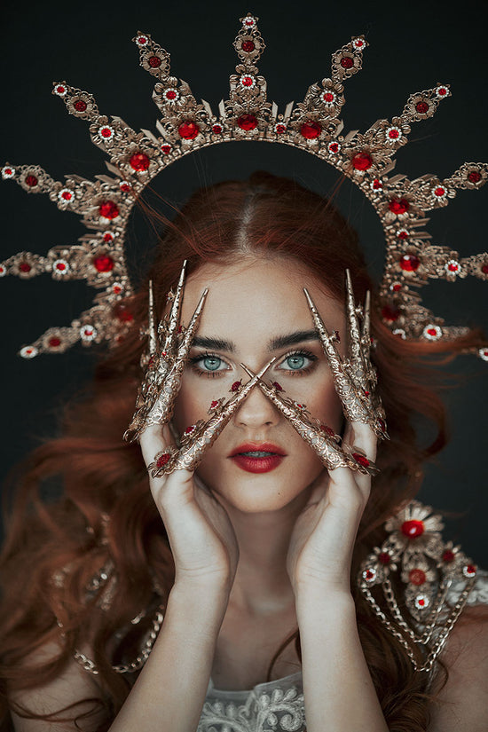 Celestial Red Halo Crown