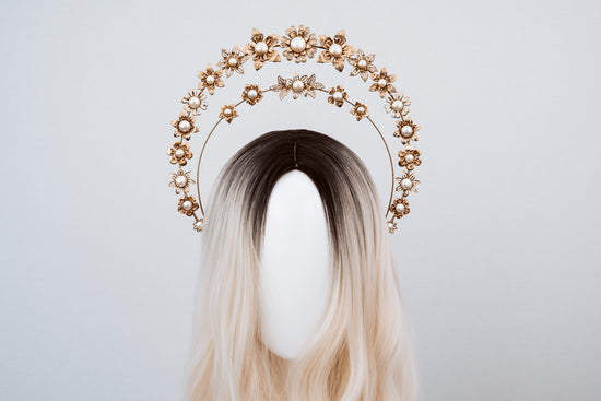 Load image into Gallery viewer, Boho Wedding Halo Crown
