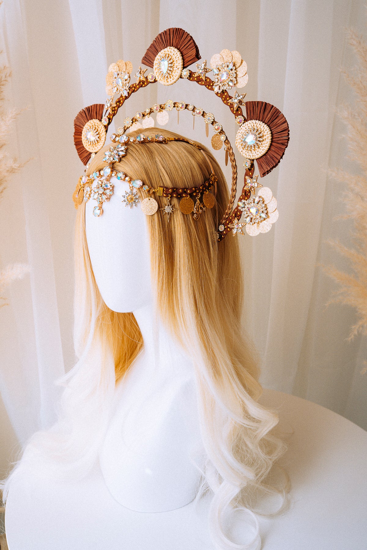 Load image into Gallery viewer, Brown Halo Crown Boho Collection
