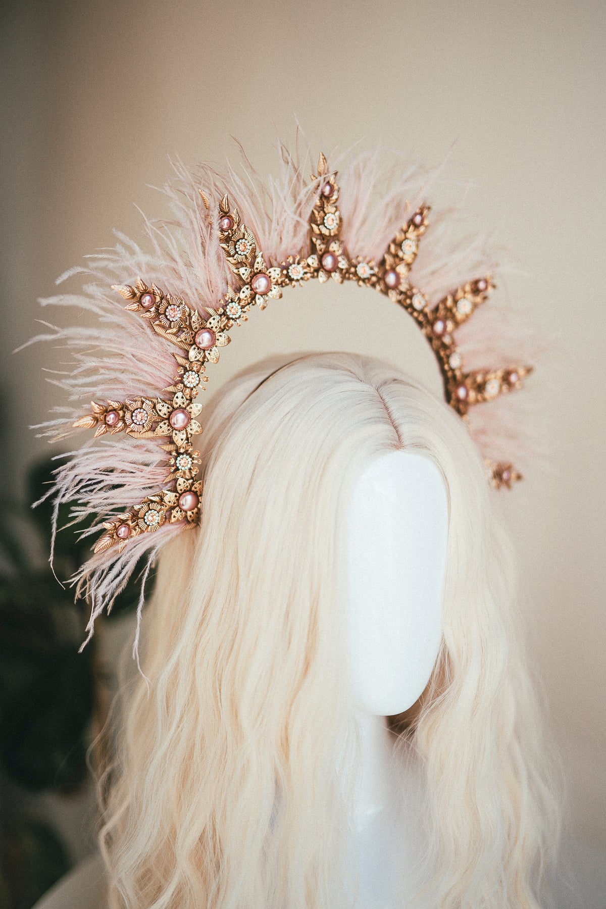 Dust Pink Halo Festival Crown