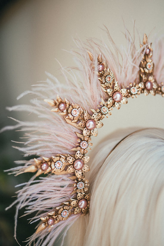 Dust Pink Halo Festival Crown