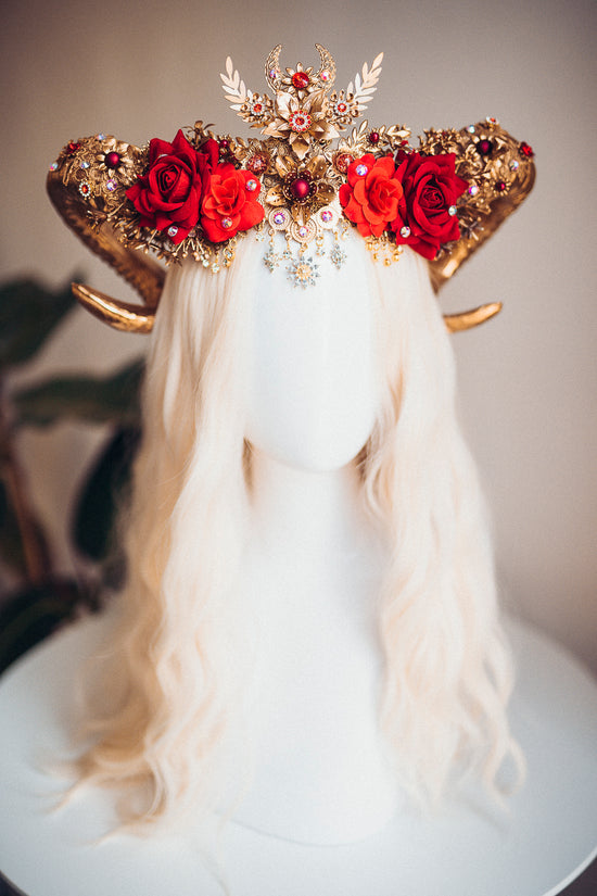 Load image into Gallery viewer, Zodiac Sign Aries Flower Crown
