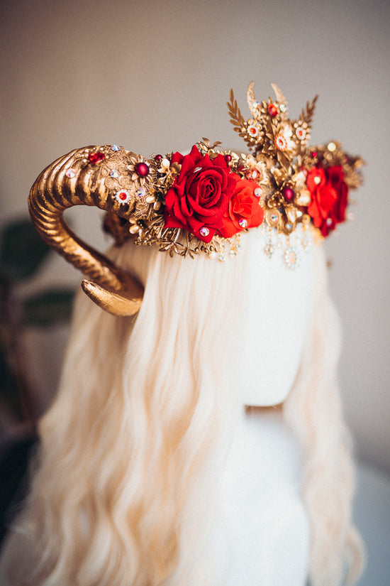 Load image into Gallery viewer, Zodiac Sign Aries Flower Crown
