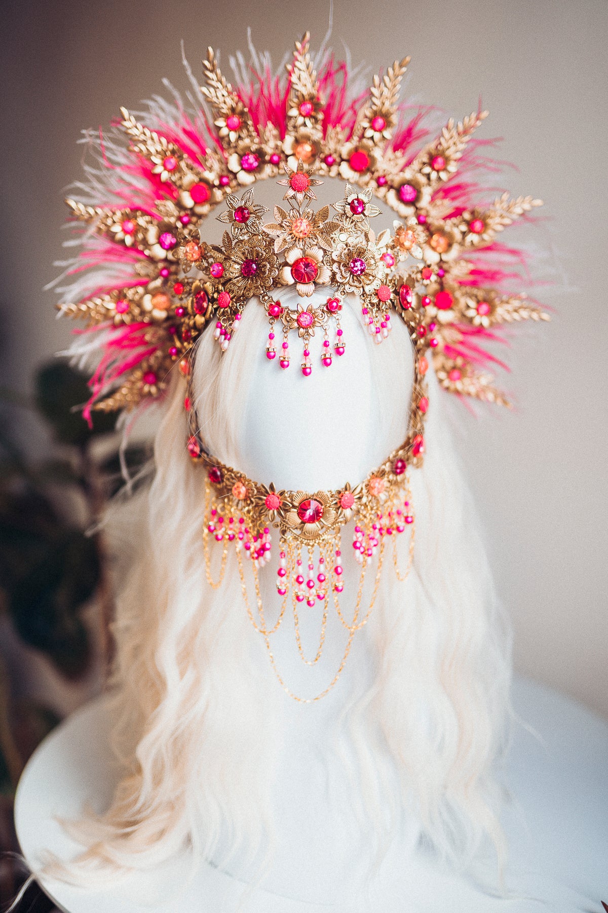 Load image into Gallery viewer, Pink Halo Crown Festival
