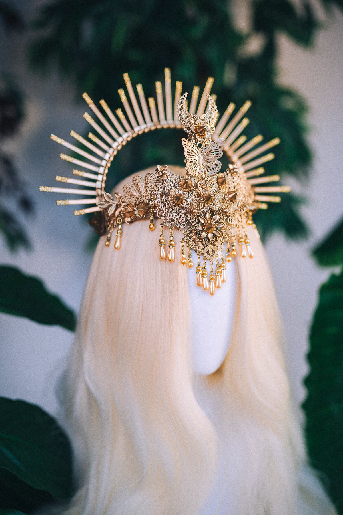 Angel Crown Gold Halo Headpiece Photo Props