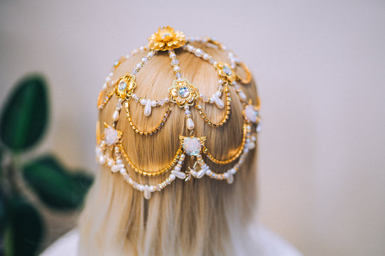 Load image into Gallery viewer, Big Gatsby Headpiece Chain Headband

