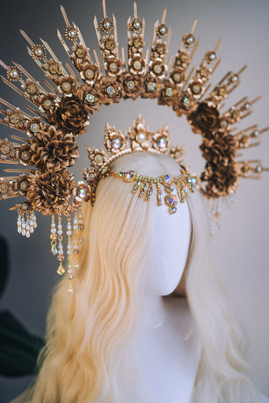 Gold Halo Flower Crown