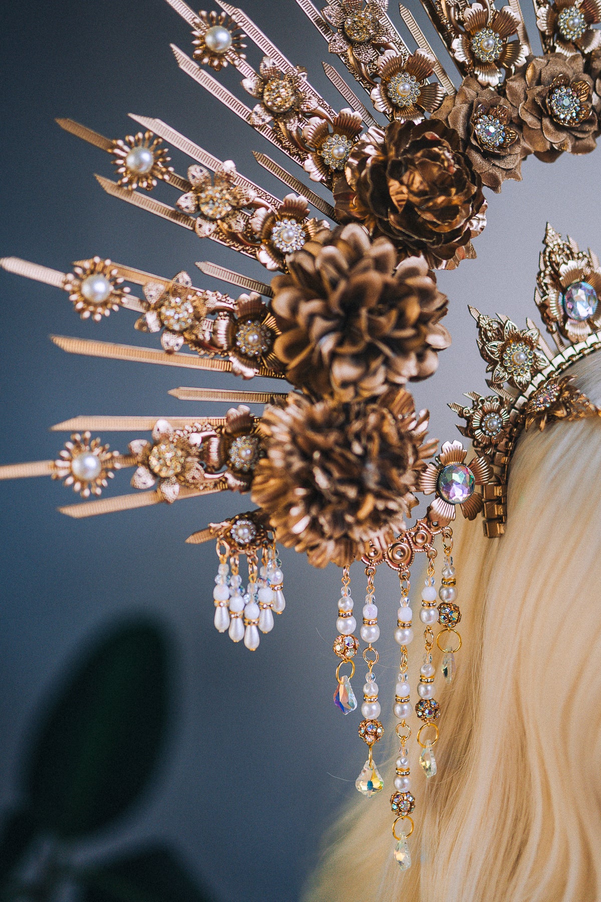 Gold Halo Flower Crown
