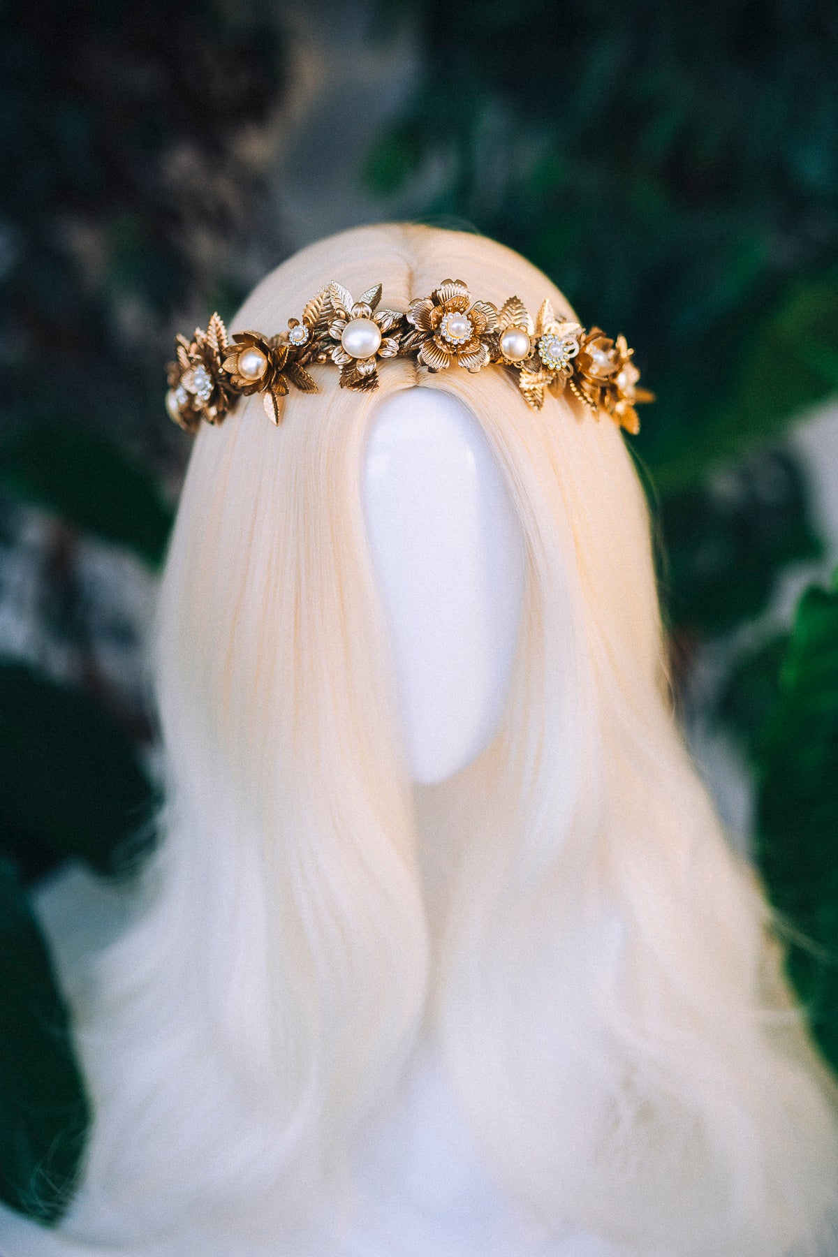 Moon Child Celestial Gold Tiara Wedding Headband