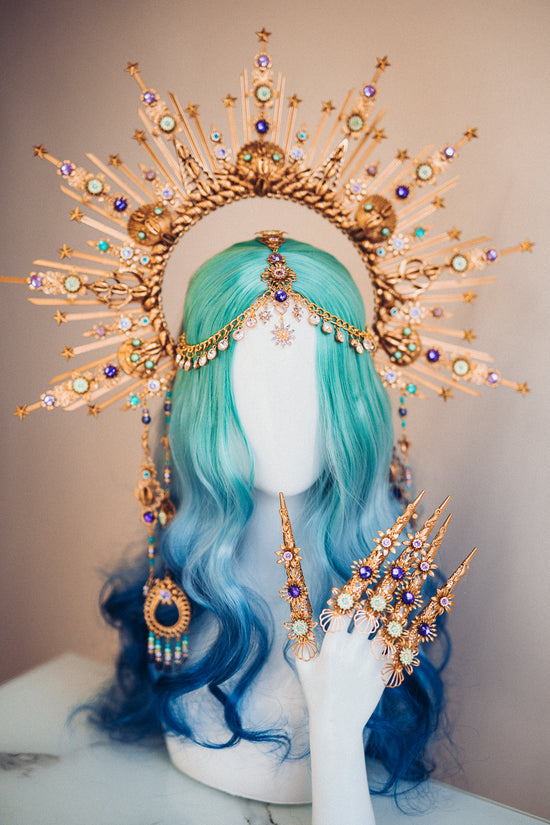 Mermaid Gold Halo Crown