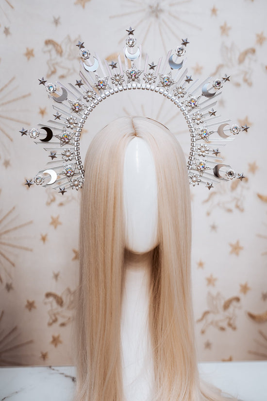 Silver Moon Child Crown