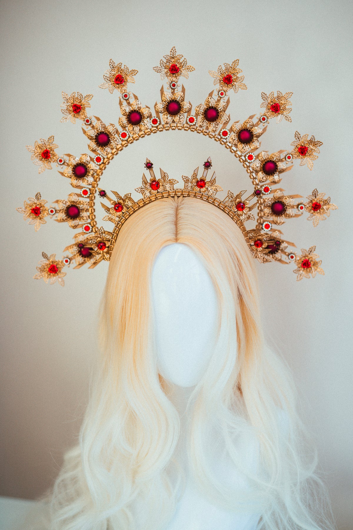 Red Halo Crown Celestial