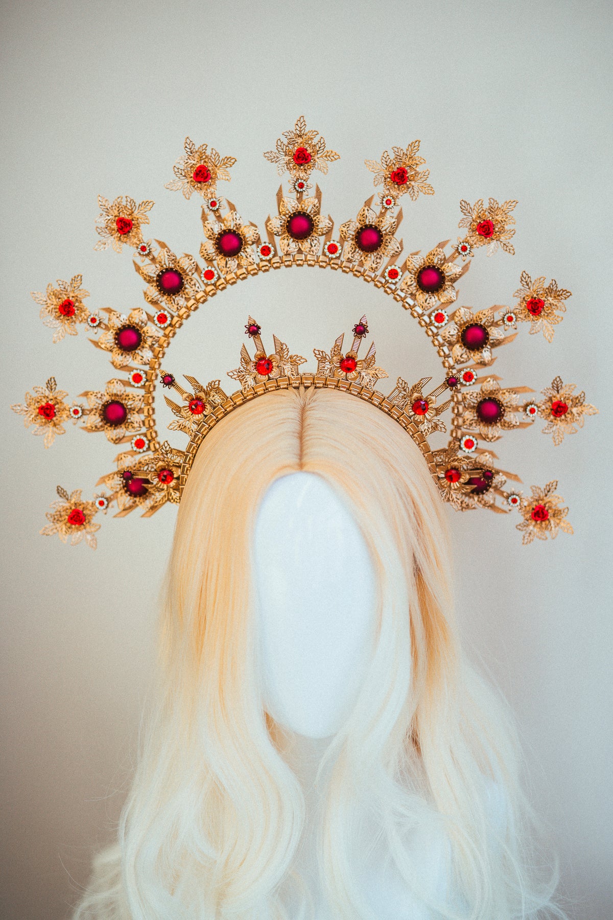 Red Halo Crown Celestial