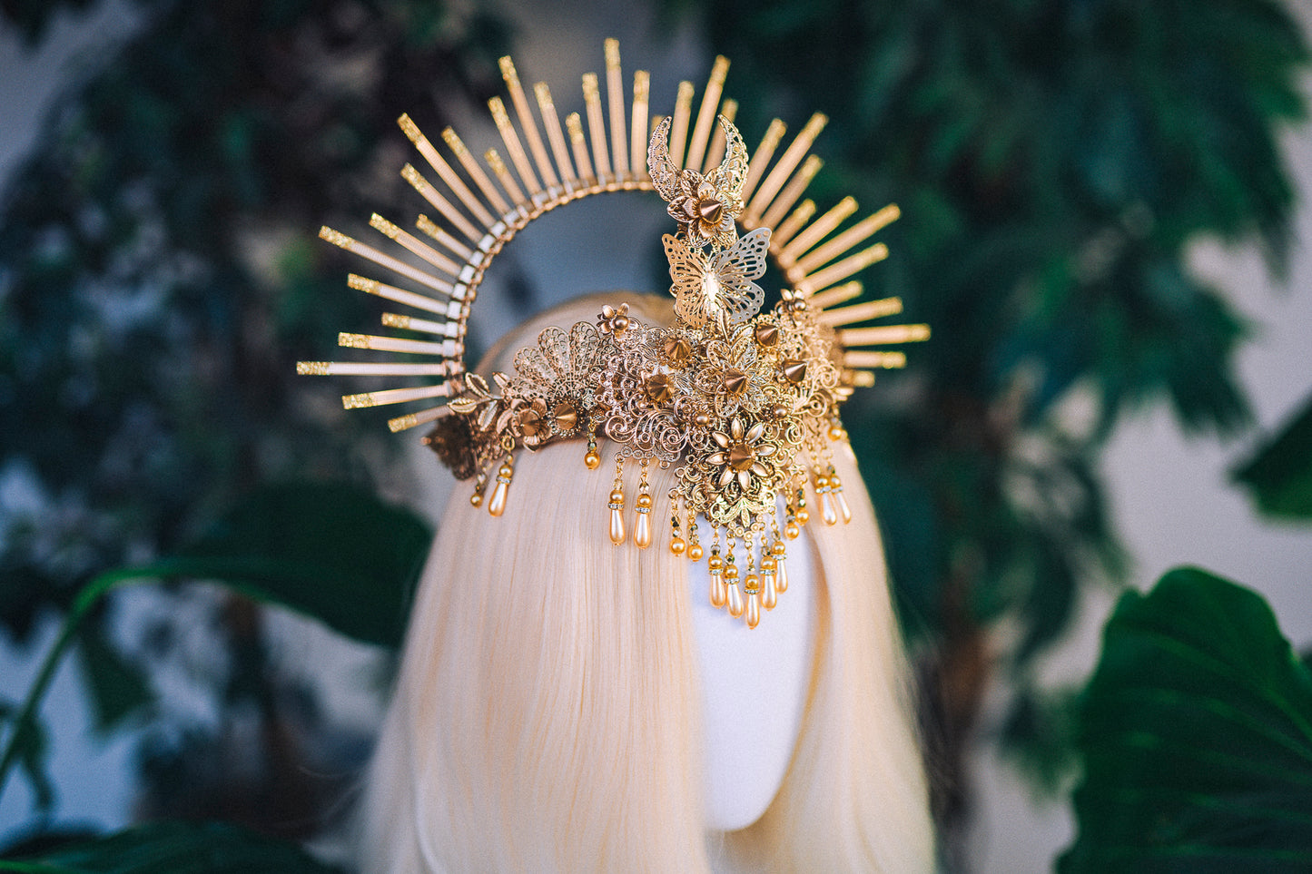 Angel Crown Gold Halo Headpiece Photo Props