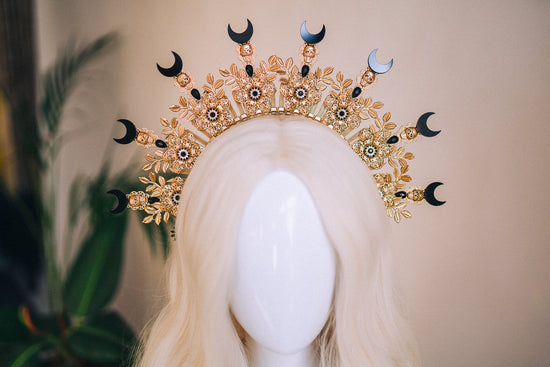 Gold Halo Crown Black Moons