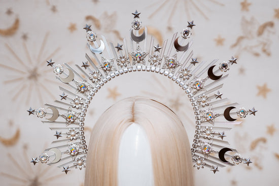 Silver Moon Child Crown