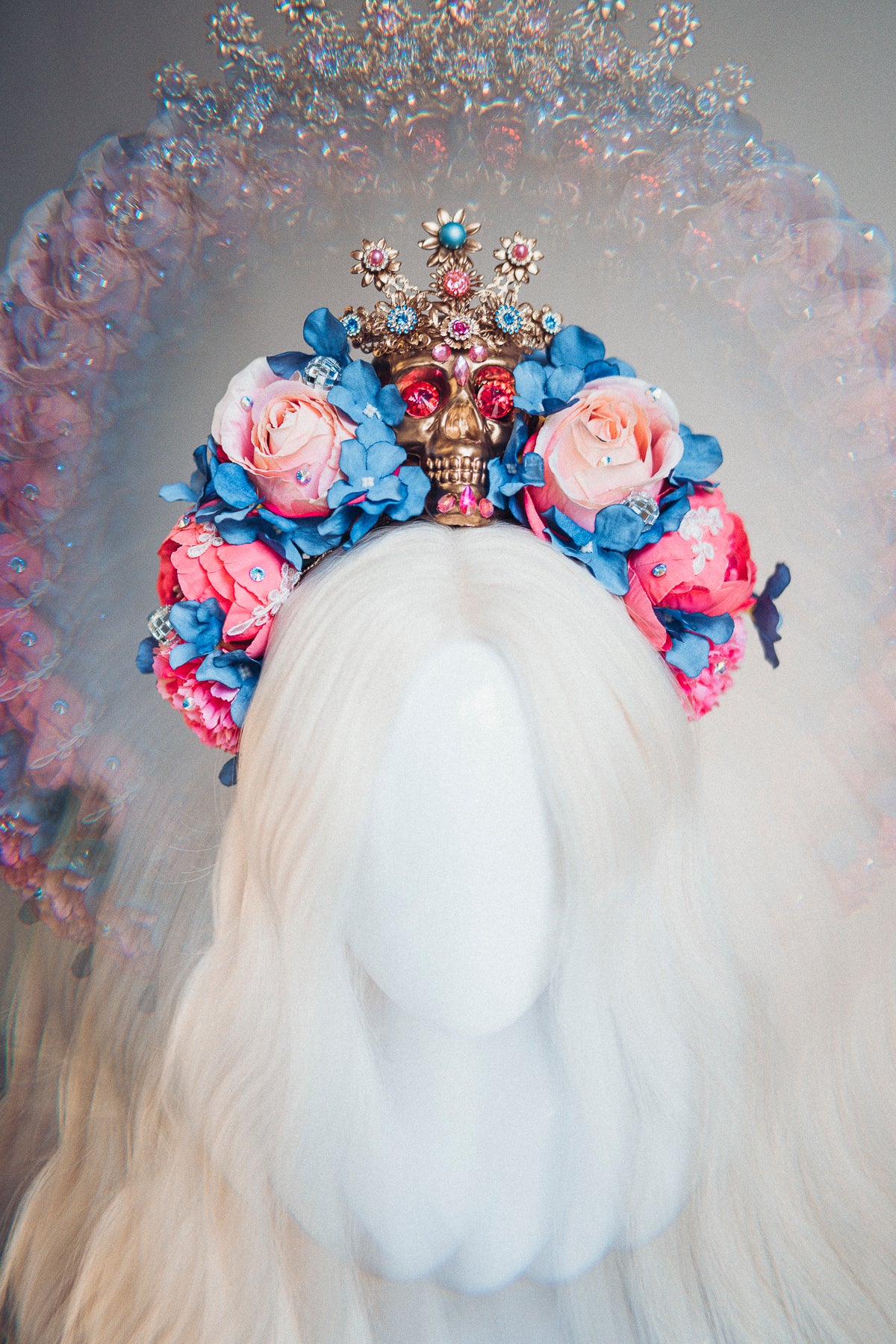 Load image into Gallery viewer, Flower Sugar Skull Crown
