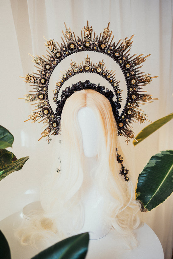 Load image into Gallery viewer, Black Halo Crown Madonna Collection
