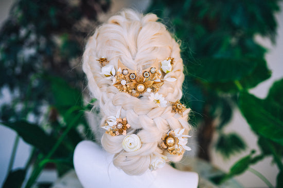 Boho Hairpins Flower Hair Comb Wedding Boho Bride