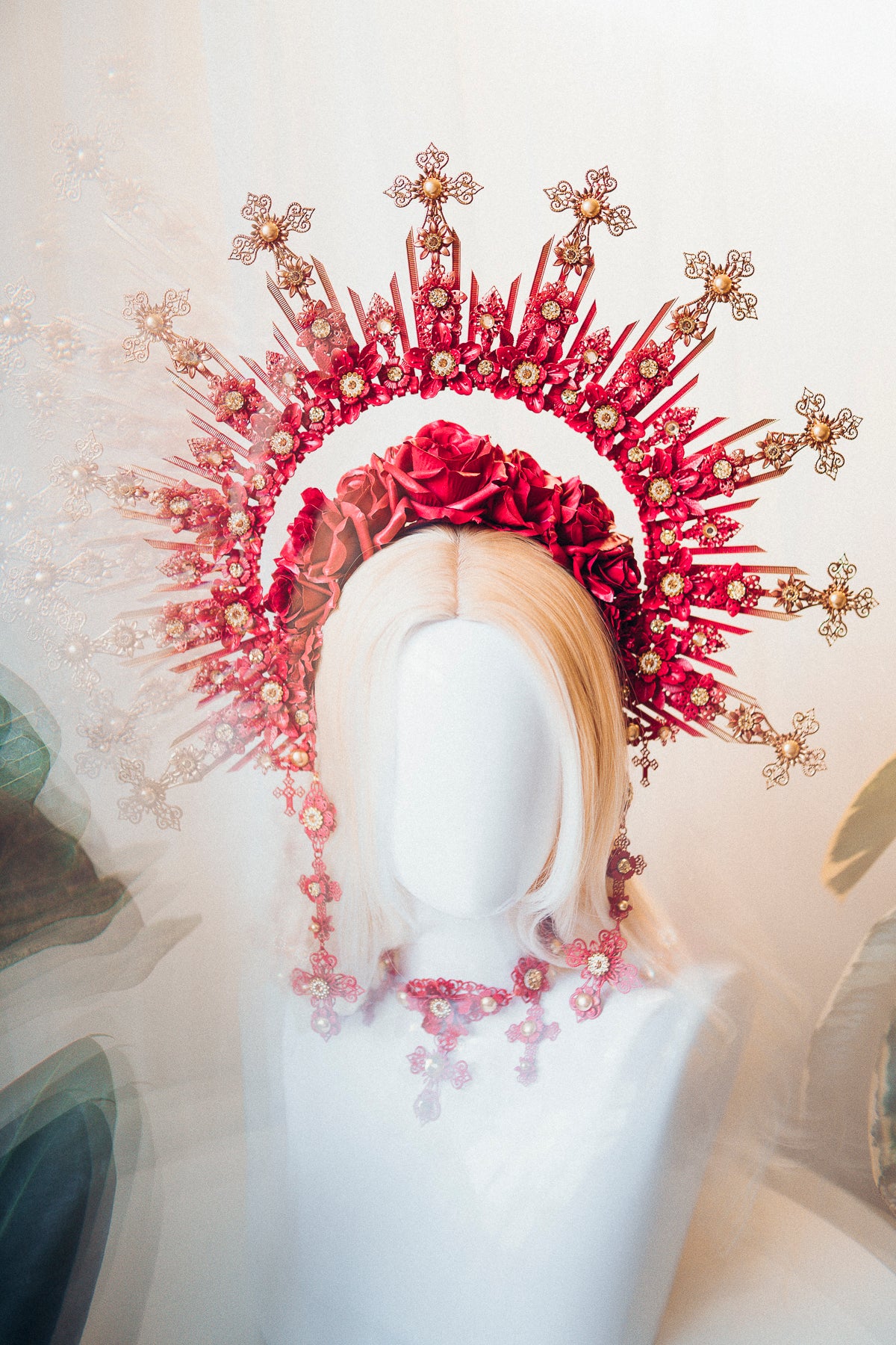 Red Halo Crown Madonna Collection