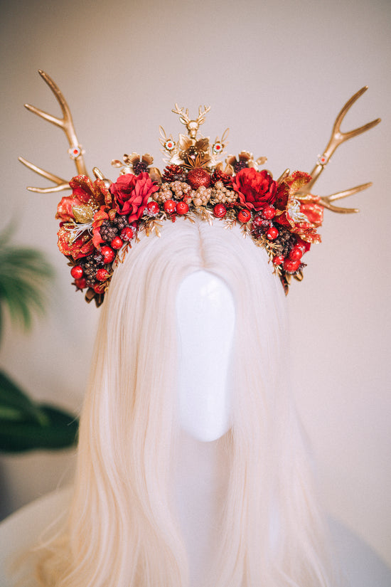 Load image into Gallery viewer, Christmas Halo Crown Reindeer
