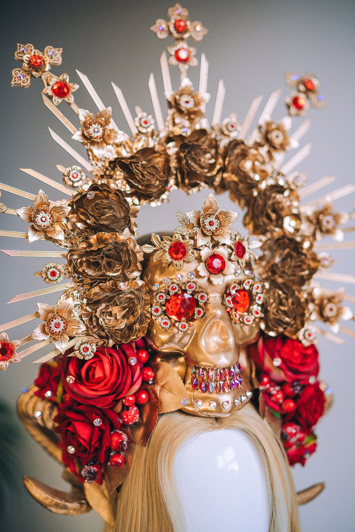 Halloween Sugar Skull Flower Crown