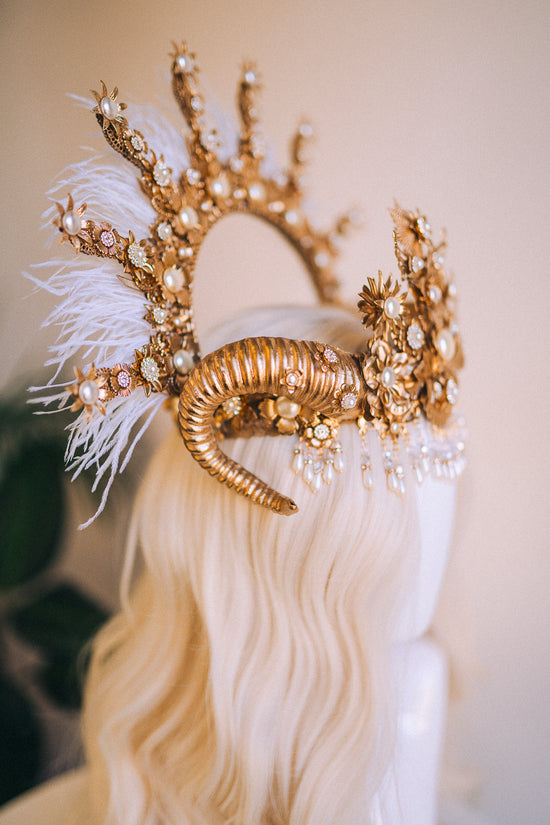 Aries Crown Halloween Costume Gold