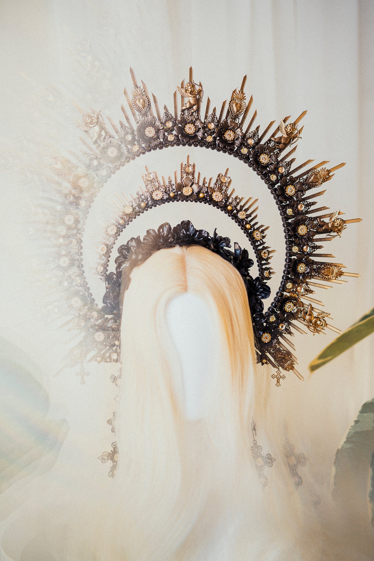 Load image into Gallery viewer, Black Halo Crown Madonna Collection
