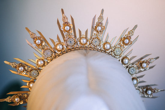 Gold Crown Wedding Tiara