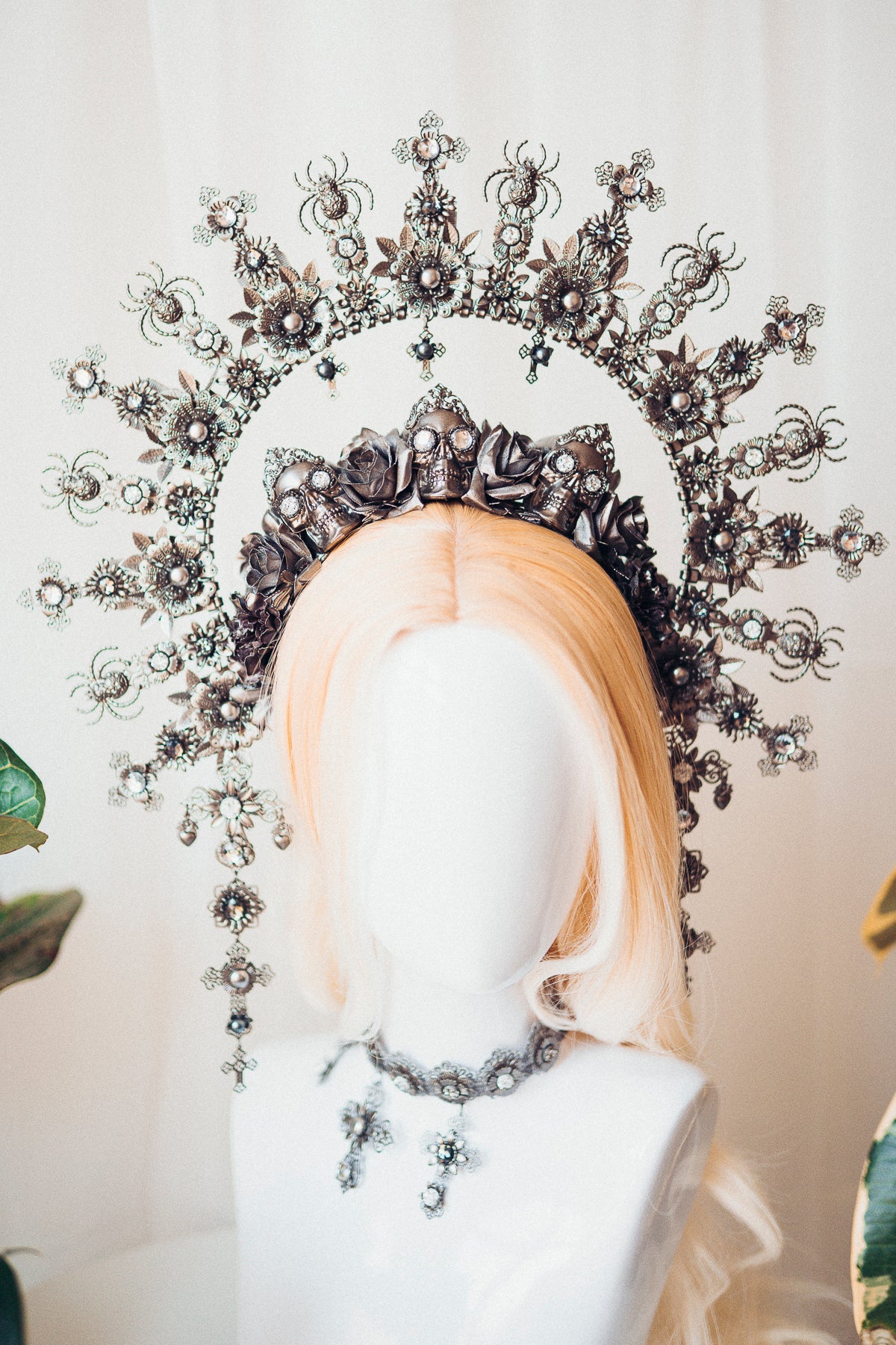 Silver Halo Crown Madonna Collection