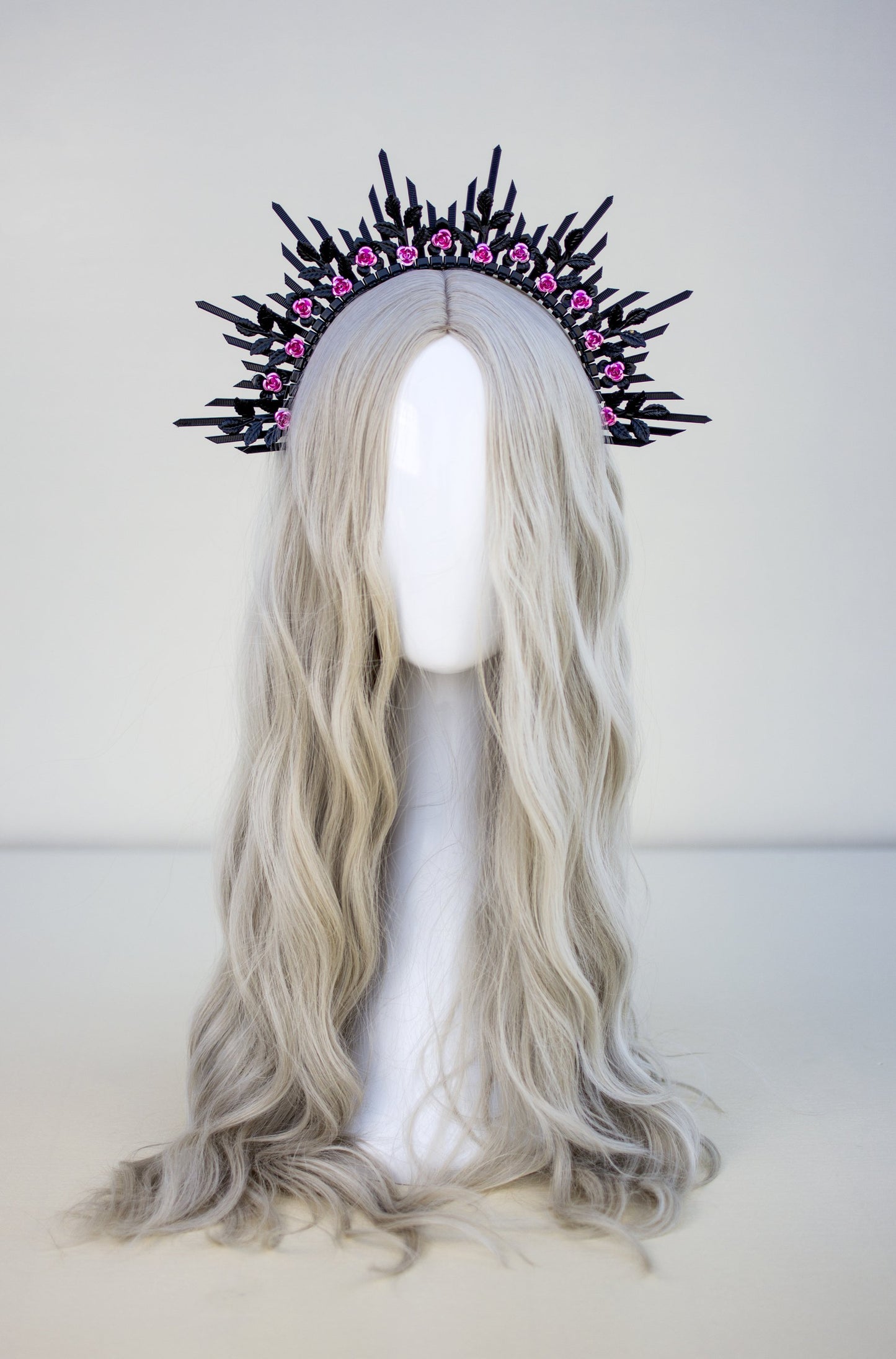 Load image into Gallery viewer, Silver Flower Halo Crown
