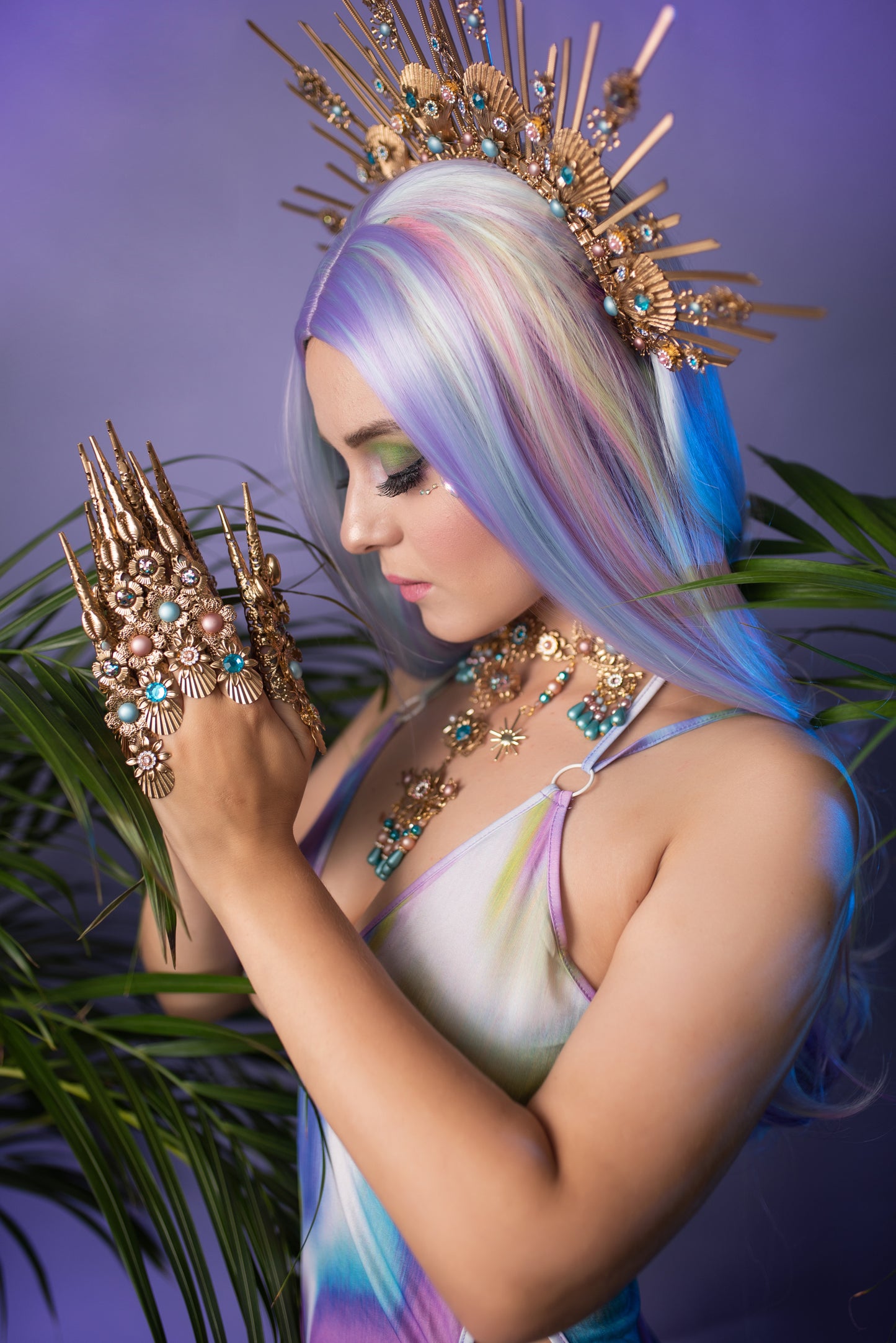 Load image into Gallery viewer, Mermaid Lavender Finger Claws
