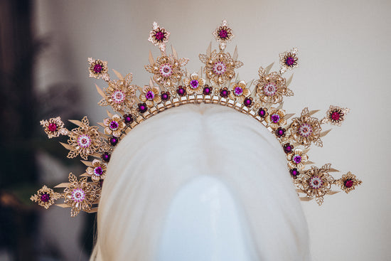 Load image into Gallery viewer, Flower Halo Festival Crown
